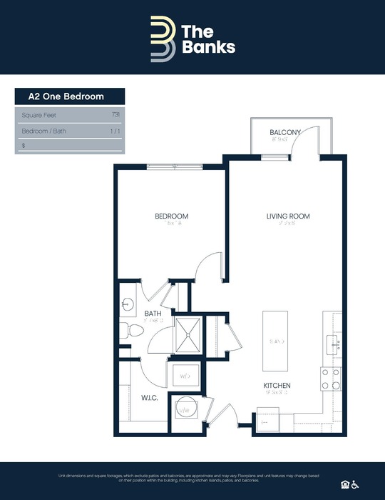 A2 - One Bedroom Floor Plan Image